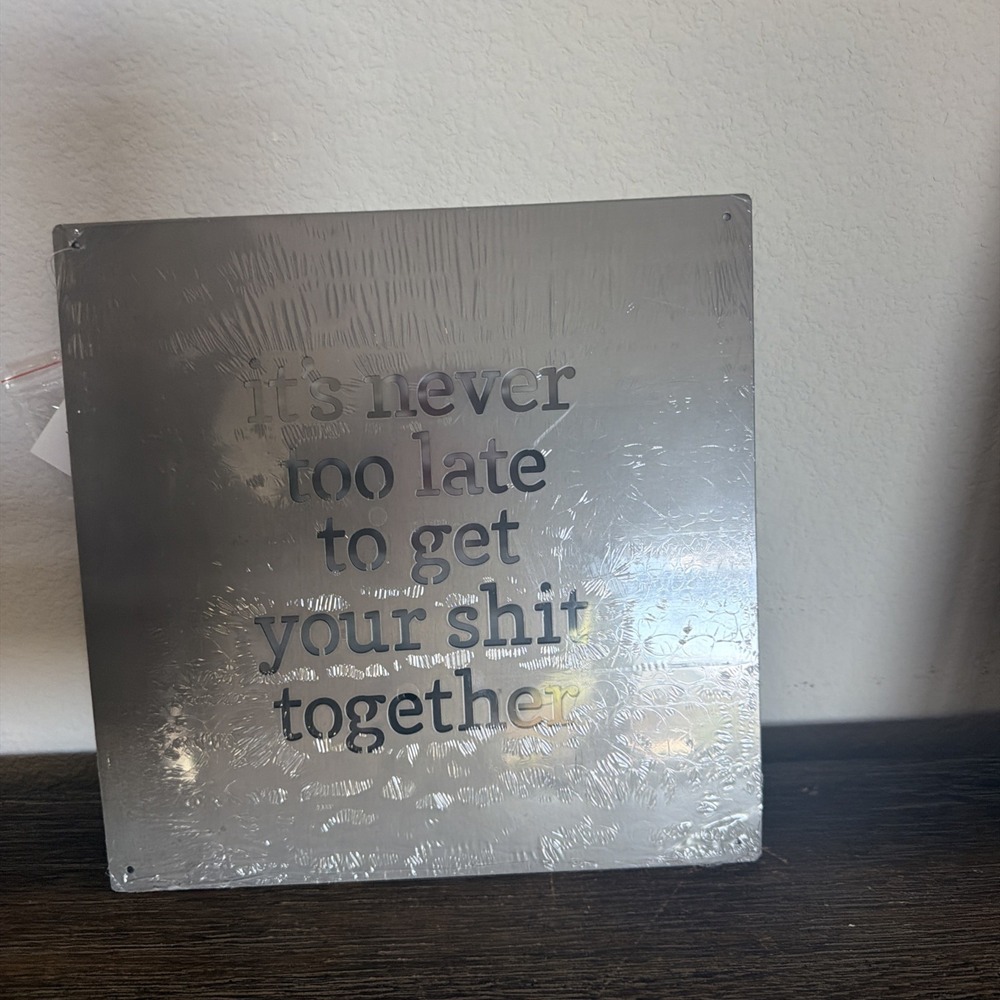 Primitives By Kathy Metal Sign humor office bathroom decor funny quote